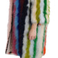 Dolce & Gabbana Elegant Multicolor Feather Long Coat Jacket