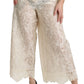 Dolce & Gabbana Elegant High Waist Palazzo Cropped Pants