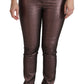 Dolce & Gabbana High Waist Slim Fit Metallic Pants