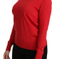 Dolce & Gabbana Elegant Red Silk Crew Neck Sweater