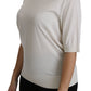 Dolce & Gabbana Elegant White Silk Crew Neck Top