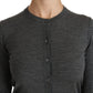 Dolce & Gabbana Elegant Virgin Wool Crew Neck Cardigan