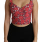 Dolce & Gabbana Elegant Floral Brocade Cropped Top