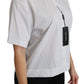 Dolce & Gabbana Elegant White Cotton Polo Top