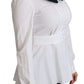 Dolce & Gabbana Elegant White Collared Cotton Top