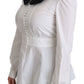 Dolce & Gabbana Elegant White Collared Cotton Top