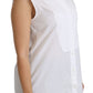 Dolce & Gabbana Chic White Cotton Sleeveless Polo Top