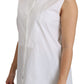 Dolce & Gabbana Chic White Cotton Sleeveless Polo Top