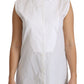 Dolce & Gabbana Chic White Cotton Sleeveless Polo Top