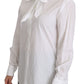 Dolce & Gabbana Elegant White Turtle Neck Polo Top