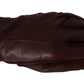 Dolce & Gabbana Elegant Maroon Wrist-Length Lambskin Gloves