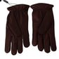 Dolce & Gabbana Elegant Maroon Wrist-Length Lambskin Gloves