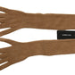 Dolce & Gabbana Elegant Elbow Length Brown Cashmere Gloves