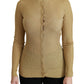 Dolce & Gabbana Elegant Long Sleeve Gold Cardigan