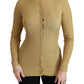 Dolce & Gabbana Elegant Long Sleeve Gold Cardigan