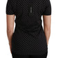 Dolce & Gabbana Chic Black Dotted Crewneck Cotton Tee