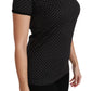 Dolce & Gabbana Elegant Black Dotted Cotton Dolce Top