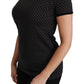 Dolce & Gabbana Elegant Black Dotted Cotton Dolce Top