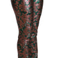 Dolce & Gabbana Elegant Bronze Leaf Metallic Trousers