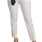 Dolce & Gabbana White High Waist Skinny Luxury Pants