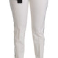 Dolce & Gabbana White High Waist Skinny Luxury Pants