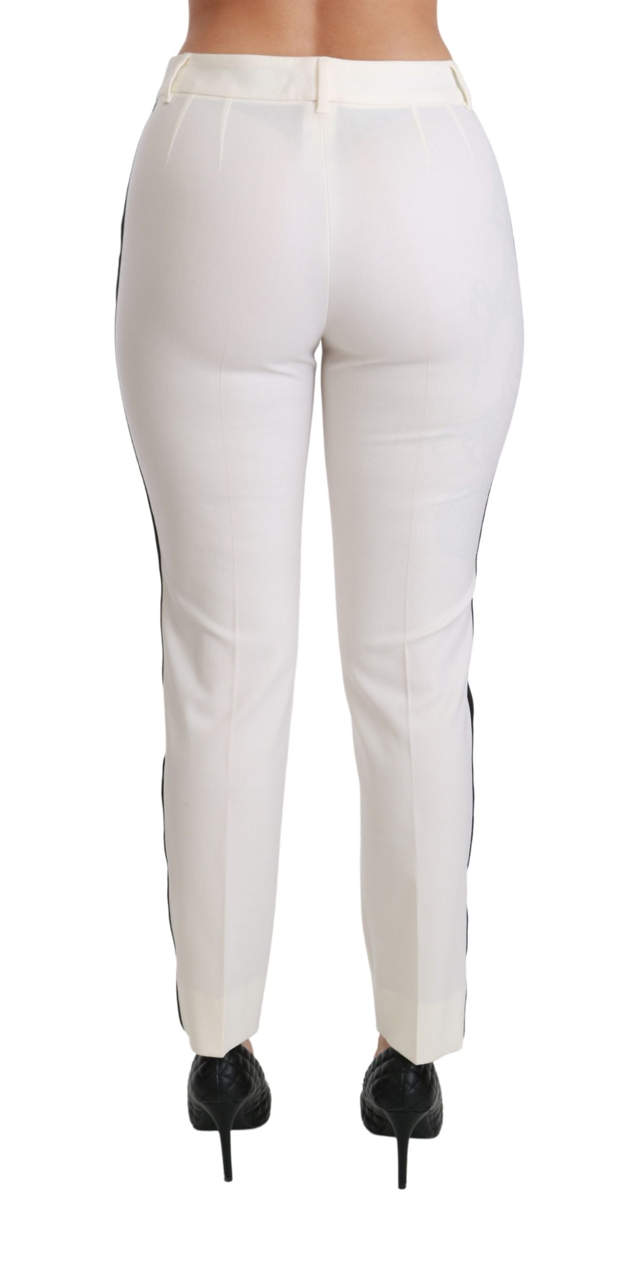 Dolce & Gabbana White High Waist Skinny Luxury Pants