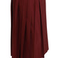 Dolce & Gabbana Elegant Red High Waist Virgin Wool Skirt