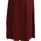 Dolce & Gabbana Elegant Red High Waist Virgin Wool Skirt