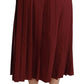 Dolce & Gabbana Elegant Red High Waist Virgin Wool Skirt