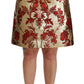 Dolce & Gabbana Opulent Gold Floral Jacquard Skirt