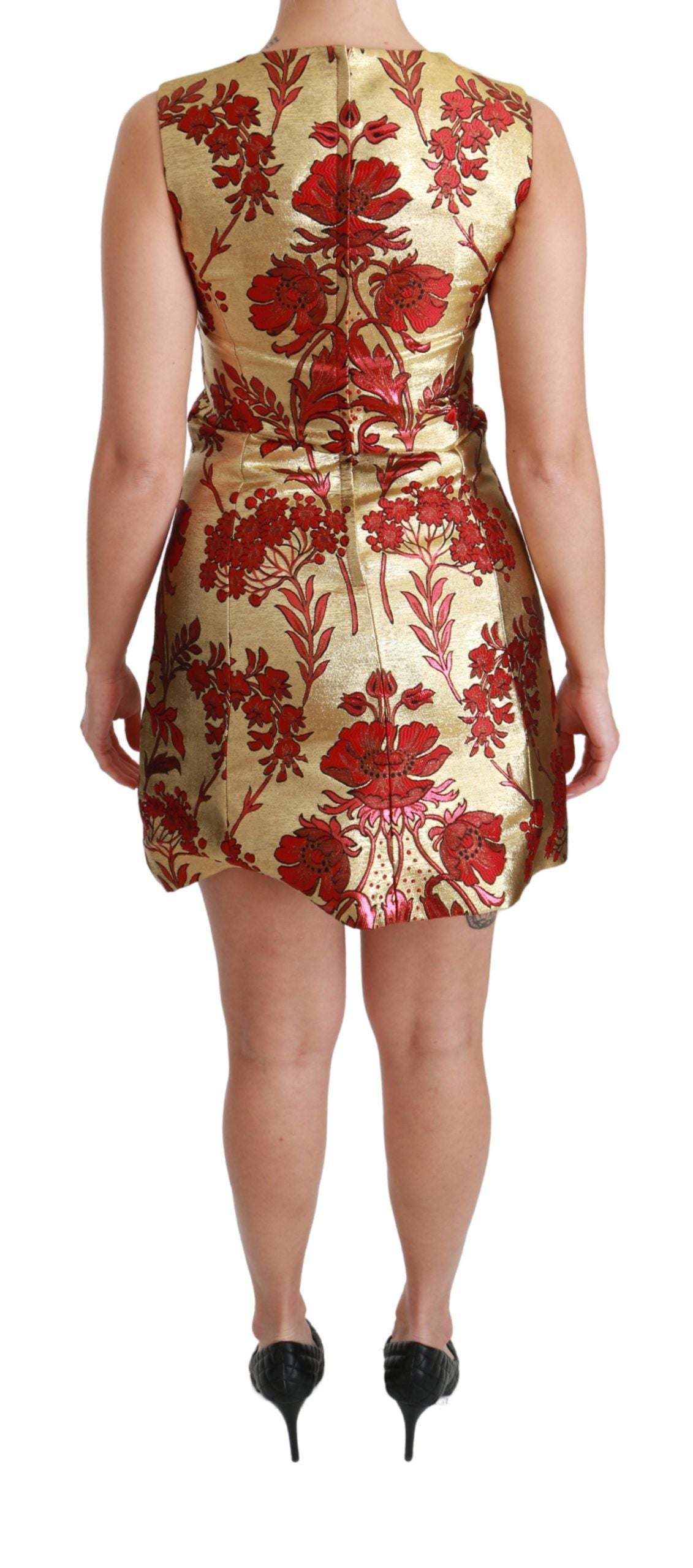 Dolce & Gabbana Elegant Mini Sleeveless Jacquard Dress