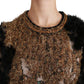 Dolce & Gabbana Elegant Leopard Motive Wool Blend Sweater