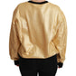 Dolce & Gabbana Elegant Gold Crew Neck Cotton Sweater