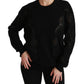 Dolce & Gabbana Elegant Cashmere Crewneck Sweater with Lace Detail