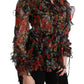 Dolce & Gabbana Elegant Floral Silk Long Sleeve Blouse