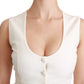 Dolce & Gabbana Elegant White Sleeveless Wool-Silk Blend Vest