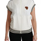 Dolce & Gabbana Elegant Crystal-Embellished Zip Sweater