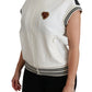 Dolce & Gabbana Elegant Crystal-Embellished Zip Sweater