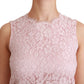 Dolce & Gabbana Elegant Pink Shift Mini Dress