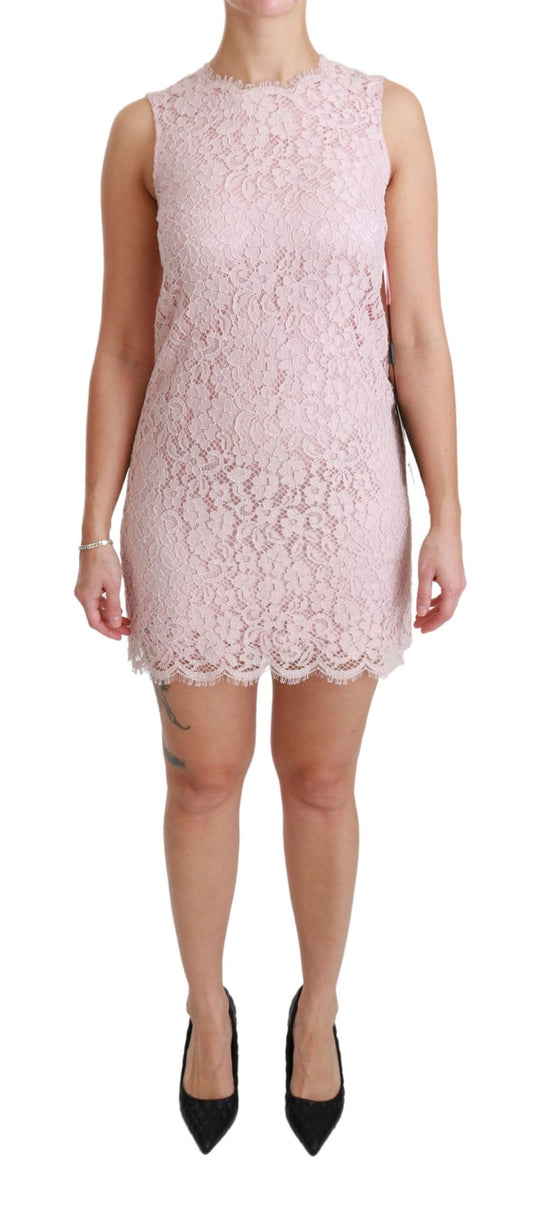 Dolce & Gabbana Elegant Pink Shift Mini Dress