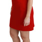 Dolce & Gabbana Chic Red Wool Shift Mini Dress