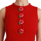 Dolce & Gabbana Chic Red Wool Shift Mini Dress