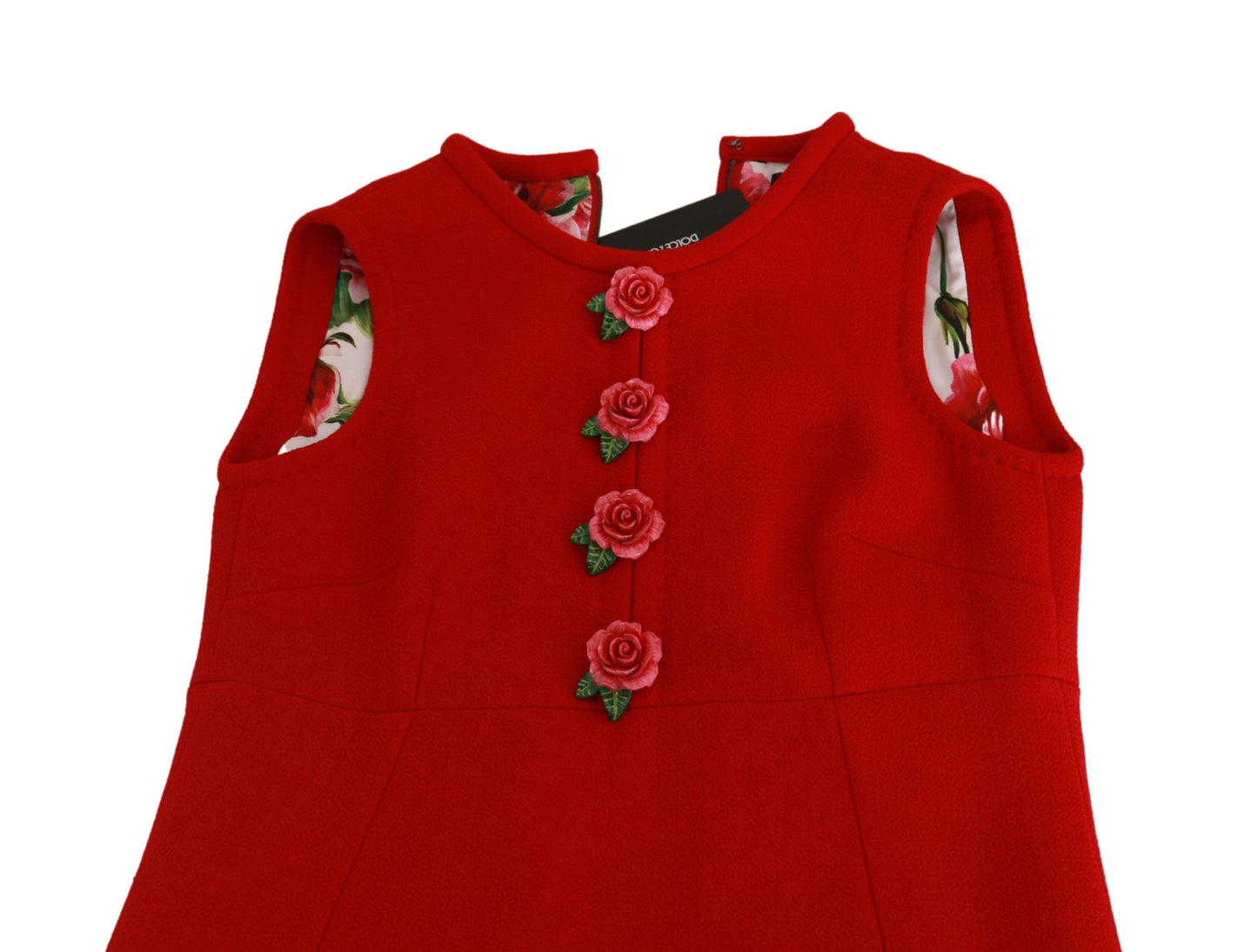 Dolce & Gabbana Chic Red Wool Shift Mini Dress