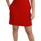 Dolce & Gabbana Chic Red Wool Shift Mini Dress