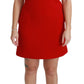 Dolce & Gabbana Chic Red Wool Shift Mini Dress