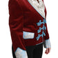 Dolce & Gabbana Opulent Red Baroque Detail Blazer