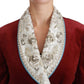 Dolce & Gabbana Opulent Red Baroque Detail Blazer