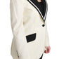 Dolce & Gabbana Elegant Off-White Silk-Lined Blazer