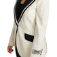 Dolce & Gabbana Elegant Off-White Silk-Lined Blazer