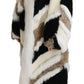 Dolce & Gabbana Elegant Multicolor Shearling Cape Coat